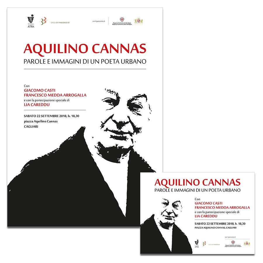 Aquilino Cannas - incontro/spettacolo - Locandina e flyer - Ass. Cult. Terra Atra
