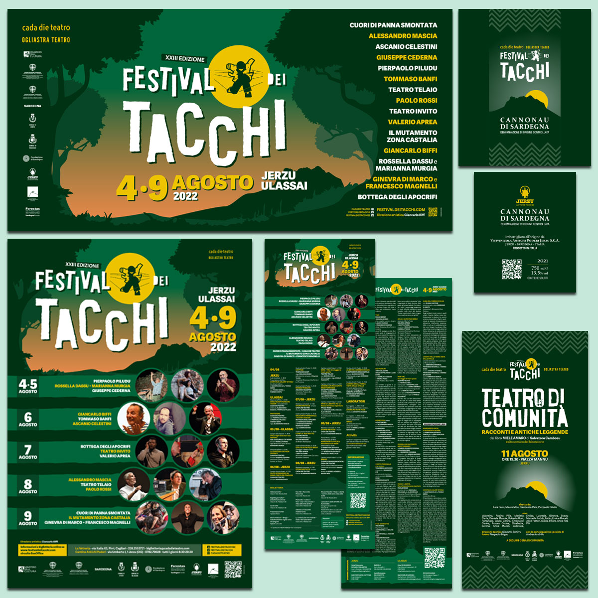 Festival dei Tacchi 2022 - Cada Die Teatro - Immagine coordinata Festival