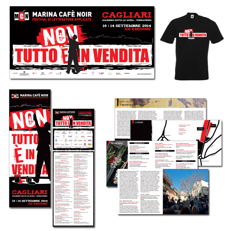 Marina Cafè Noir 2014 - campagna: 6x3 | locandine | libretto 52 pagine | tshirt | banner web