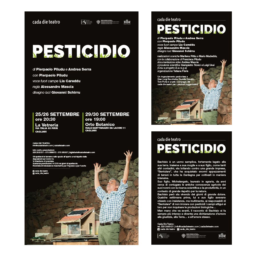 Pesticidio - Spettacolo Teatrale Cada Die Teatro - Locandina  e Cartolina