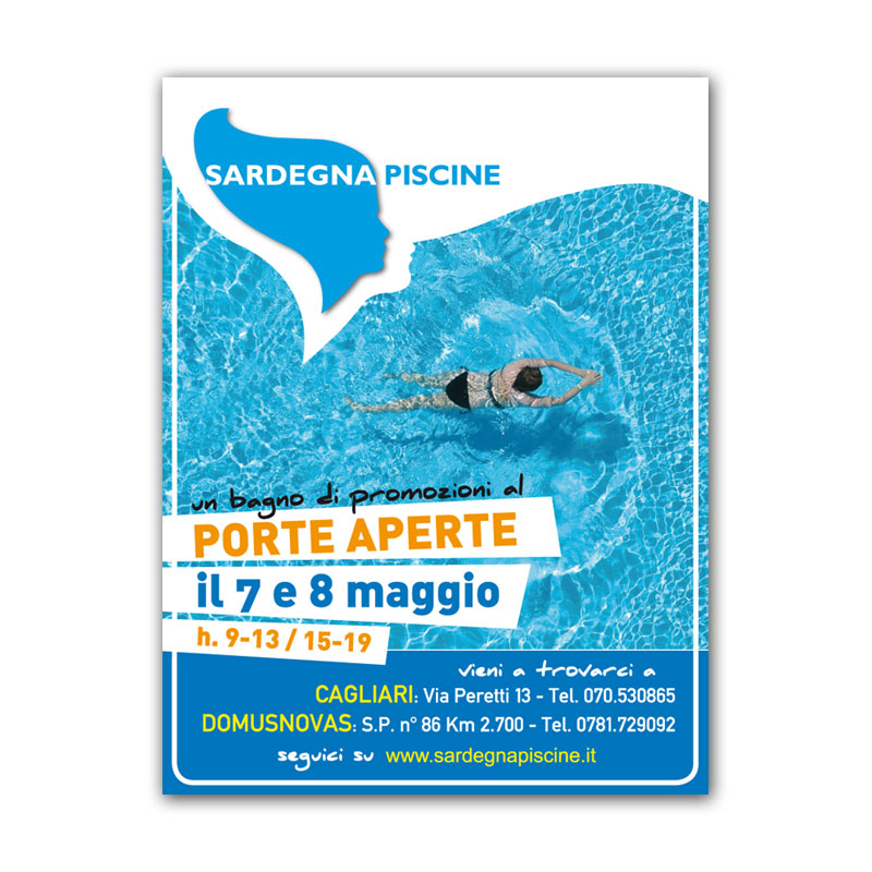 Sardegna Piscine | pubblicità per quotidiano Metro